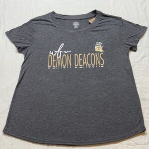 Rivalry Threads Wake Forest Demon Deacons Women's Gray Mascot T-Shirt | NWT